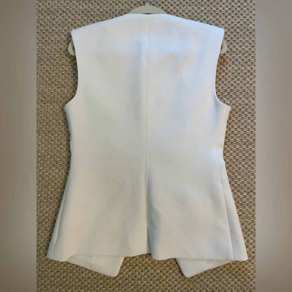 Veronica Beard Tamara Ivory Buttoned Vest 8 - Picture 5 of 8